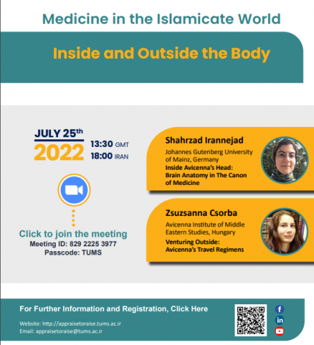 Medicine in the Islamicate World: Inside and Outside the body"